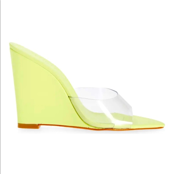 SCHUTZ Lucimara Vinyl Wedge Sandal size 5 women - Picture 2 of 3